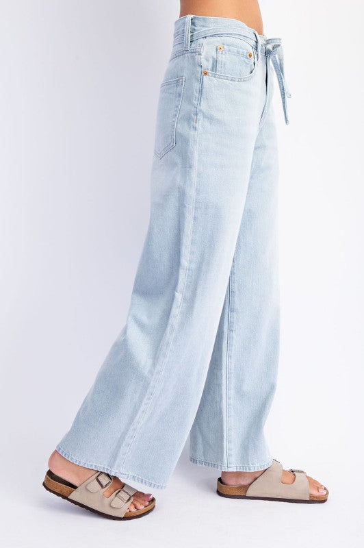 The Sierra Wide Leg Cotton Jeans