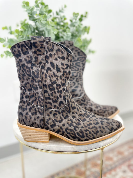 The Toni Gray Leopard Western Boots