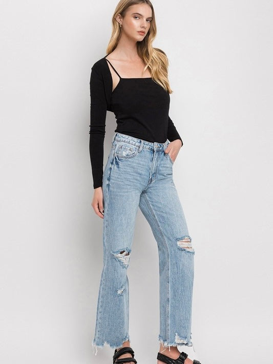 The Crystal 90's Super High Rise Vintage Flare Denim