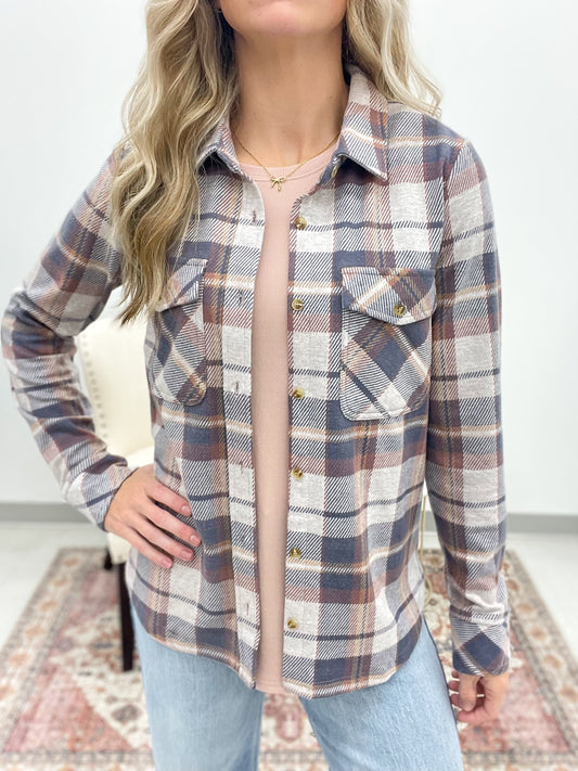 The Cassian Shirt Vintage Indigo Plaid