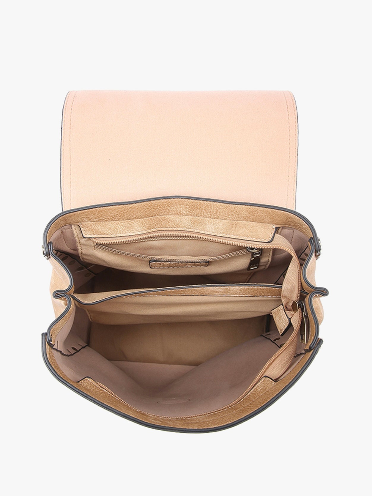 Bex Distressed Convertible Backpack Greige