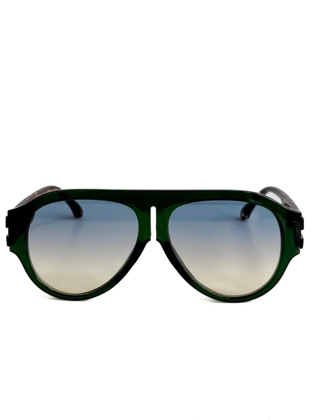Knox Aviator Sunglasses Green/Ombre