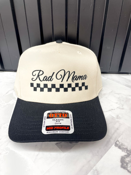 Rad Mama Checkered Embroidered Hat