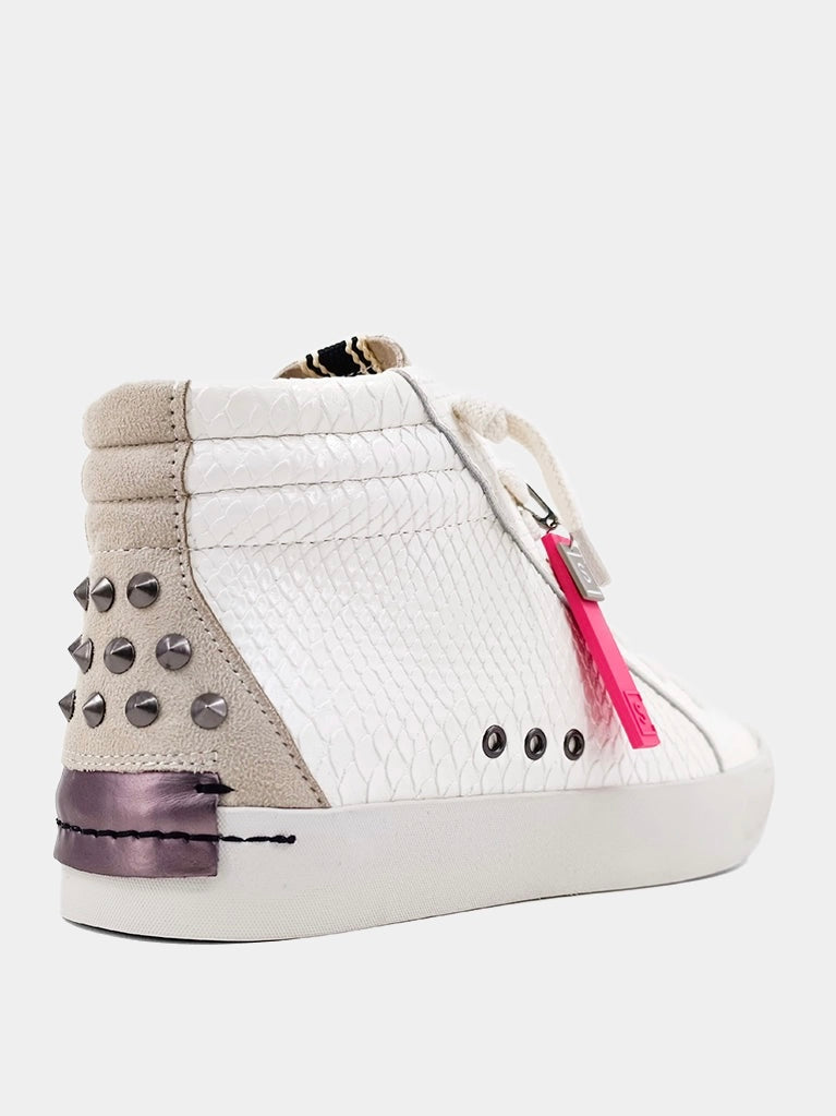 The Reese High Top Sneakers Bone Snake