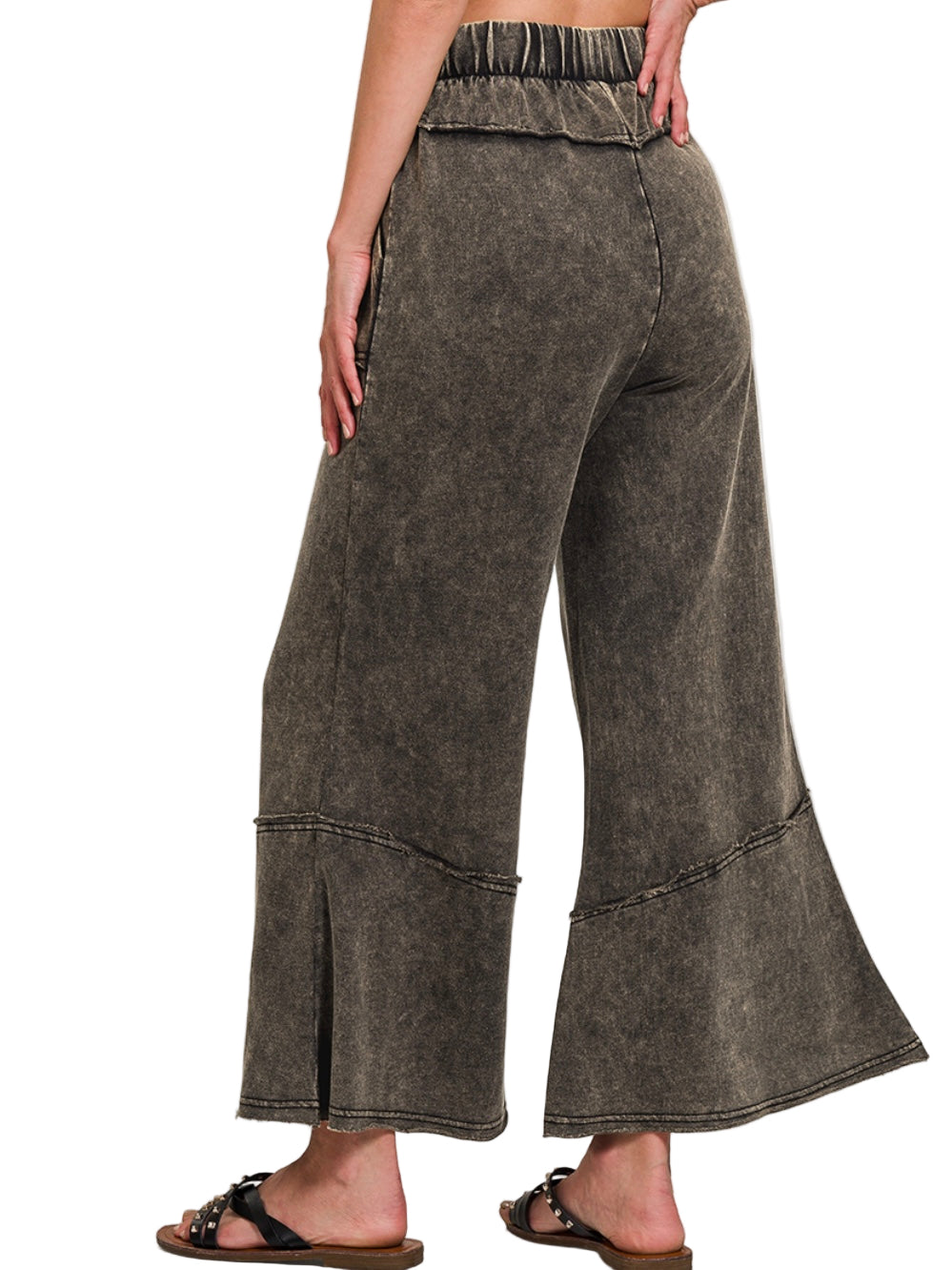 Gone Again Cotton Terry Flare Pants - 3 Colors