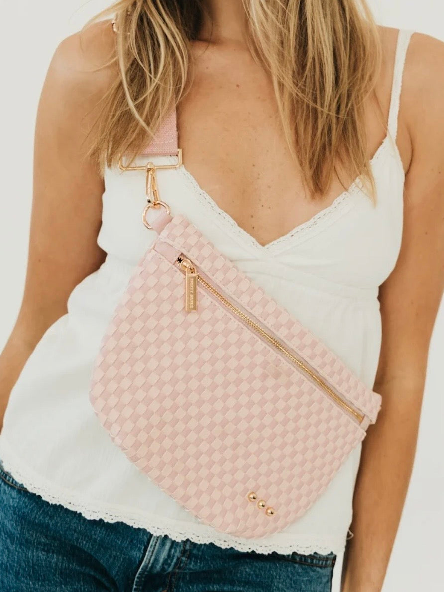 The Westlyn Woven Bum Bag Checkered Blush