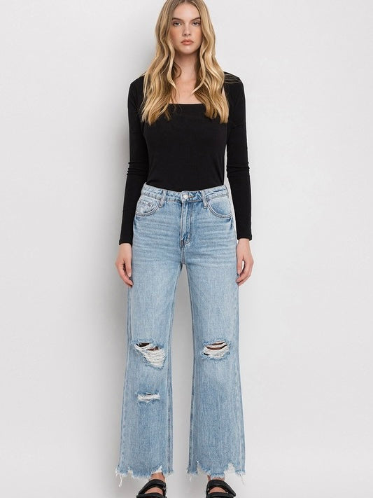 The Crystal 90's Super High Rise Vintage Flare Denim