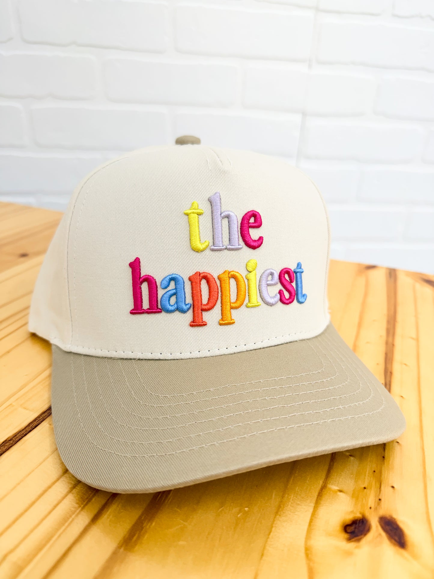 The Happiest Embroidered Hat