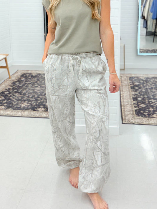 Been There Camouflage Joggers Light Gray