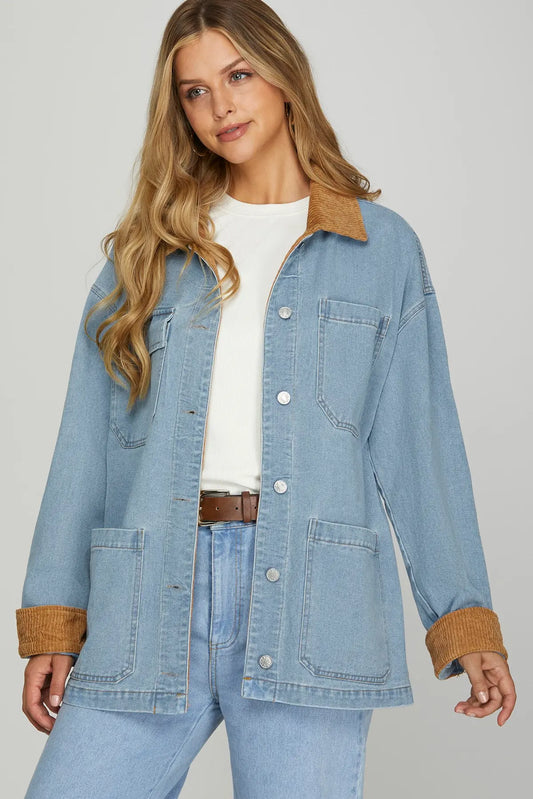 Trendsetter Washed Barn Jacket Light Denim