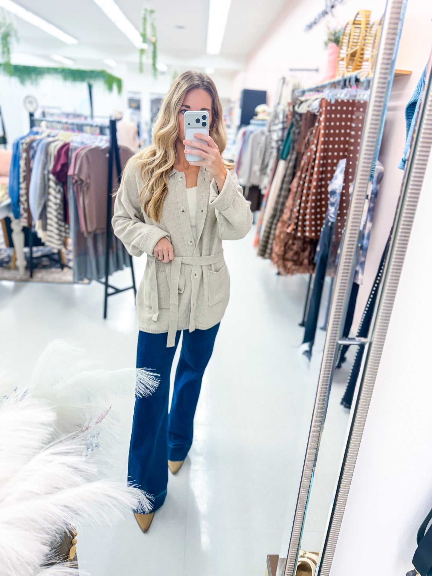 Perfect Match Button Down Sweater Cardigan Oatmeal
