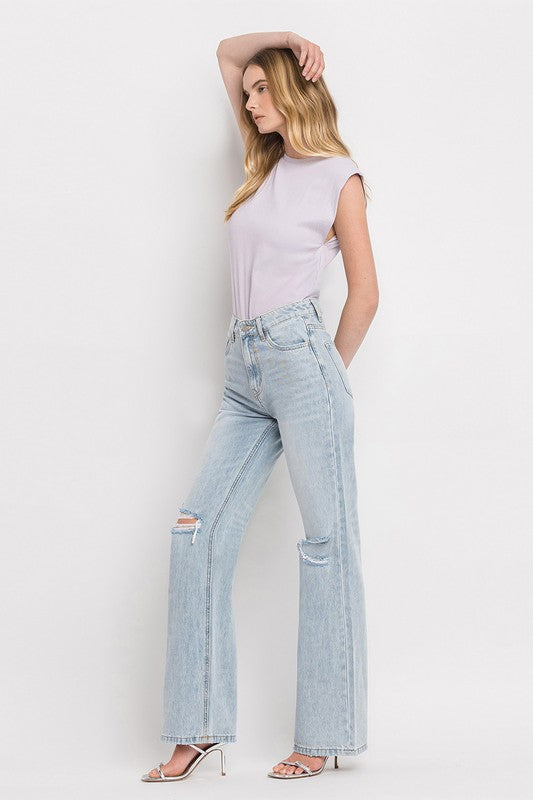 The Laina Vintage High Rise Flare Denim Light Wash Tall