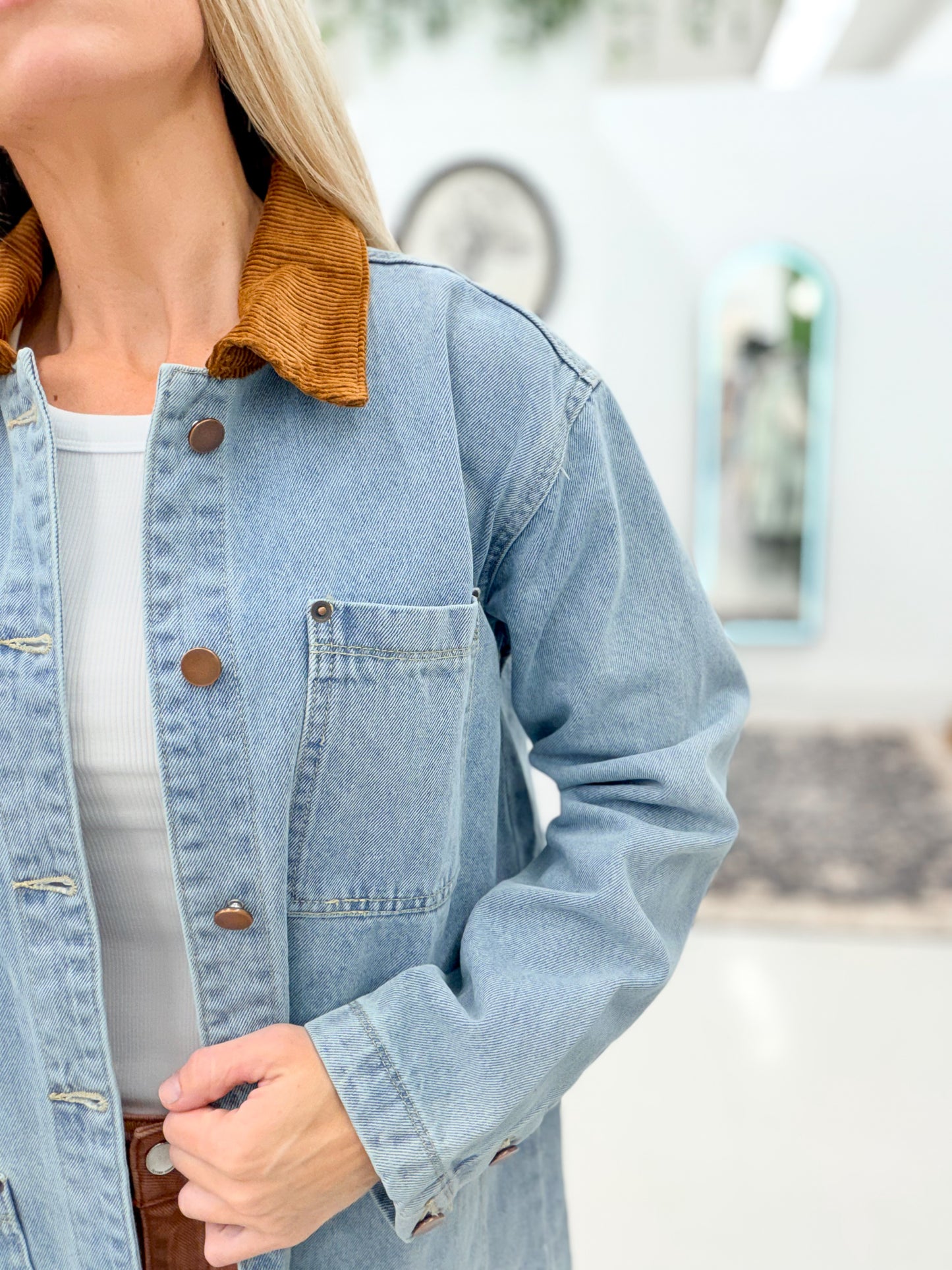 The Lexi Denim Barn Jacket Medium Wash