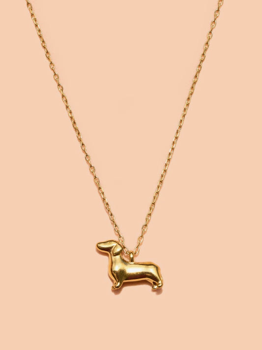 Dachshund 18K Gold Plated Necklace