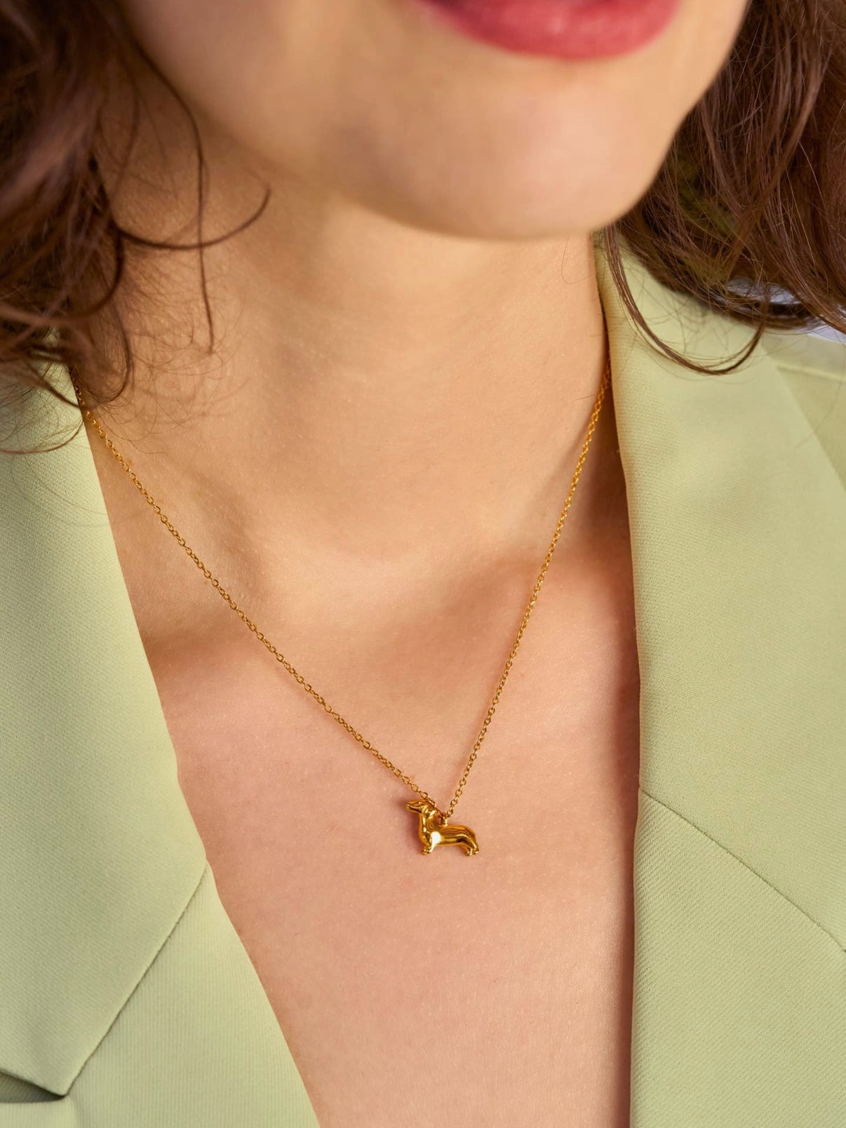 Dachshund 18K Gold Plated Necklace