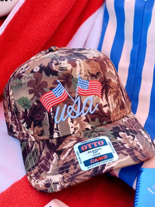 USA Camo Embroidered Hat