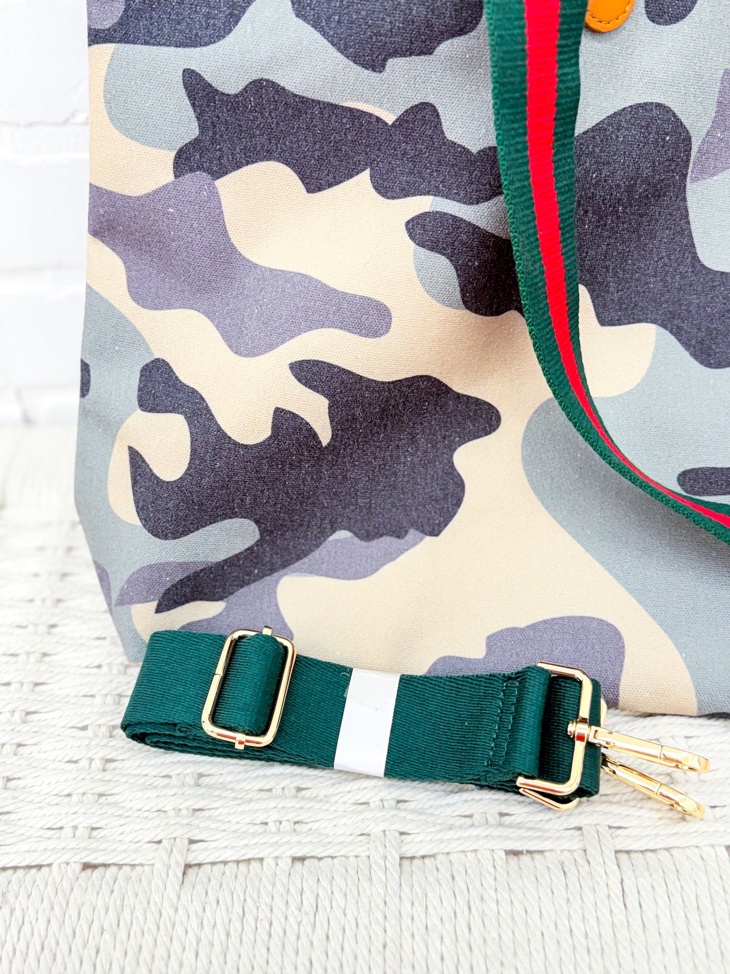 The Chelsie Canvas Printed Luxe Tote Camouflage