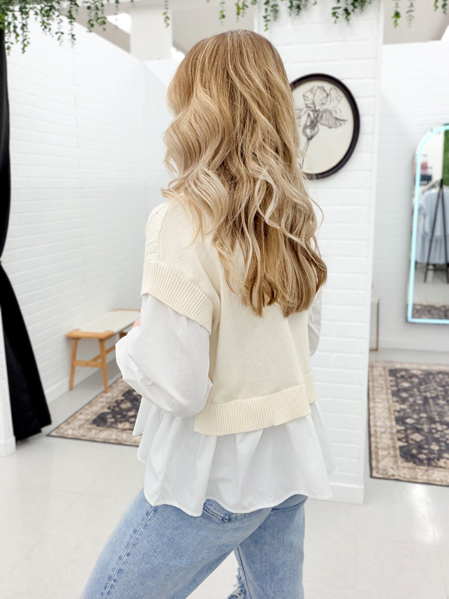 Jenette Vest Twofer Top Natural