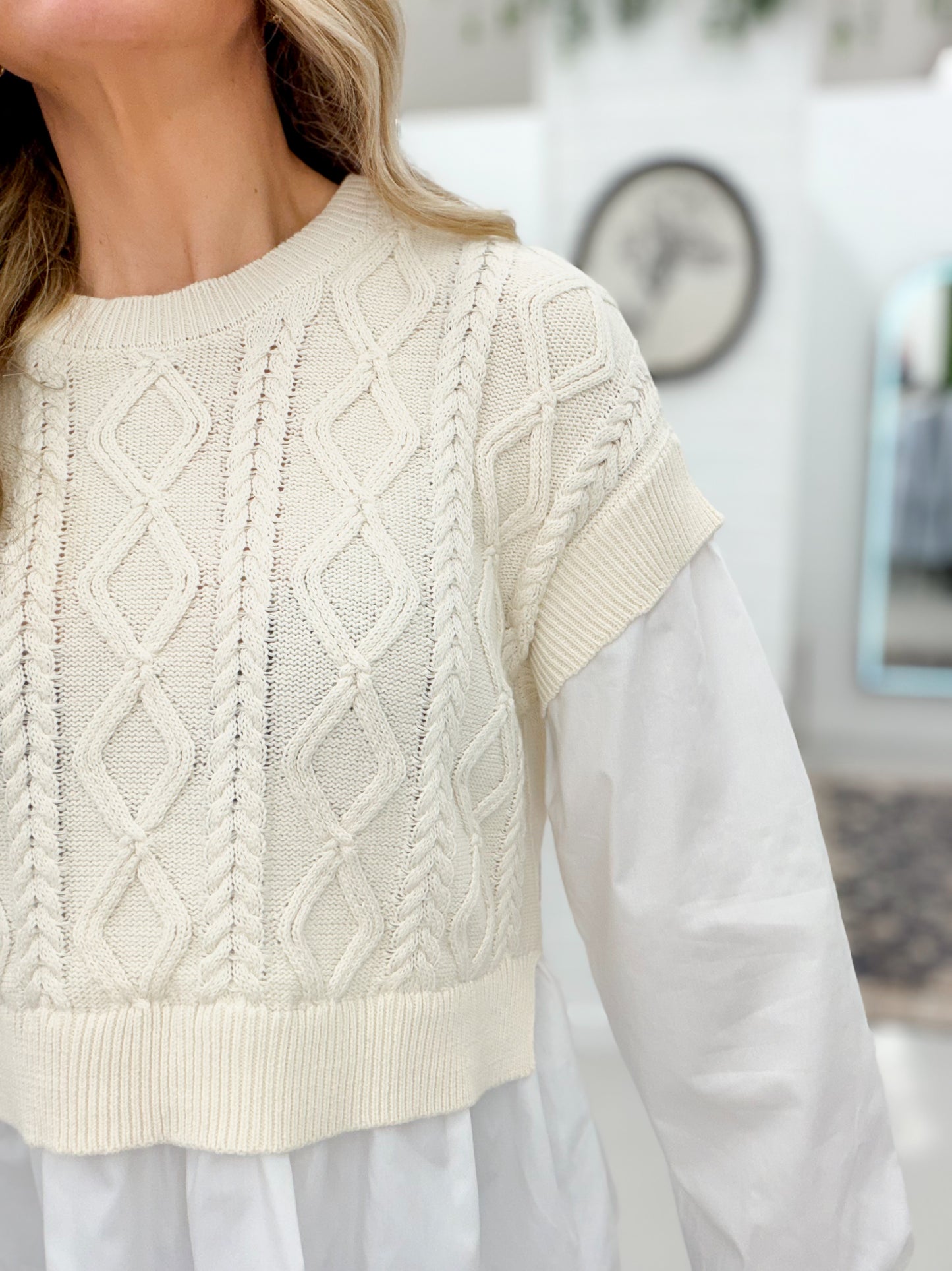 Jenette Vest Twofer Top Natural