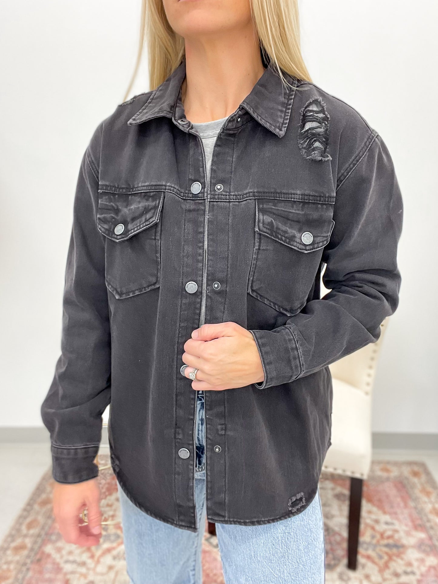 What We Started Faded Denim Jacket Black