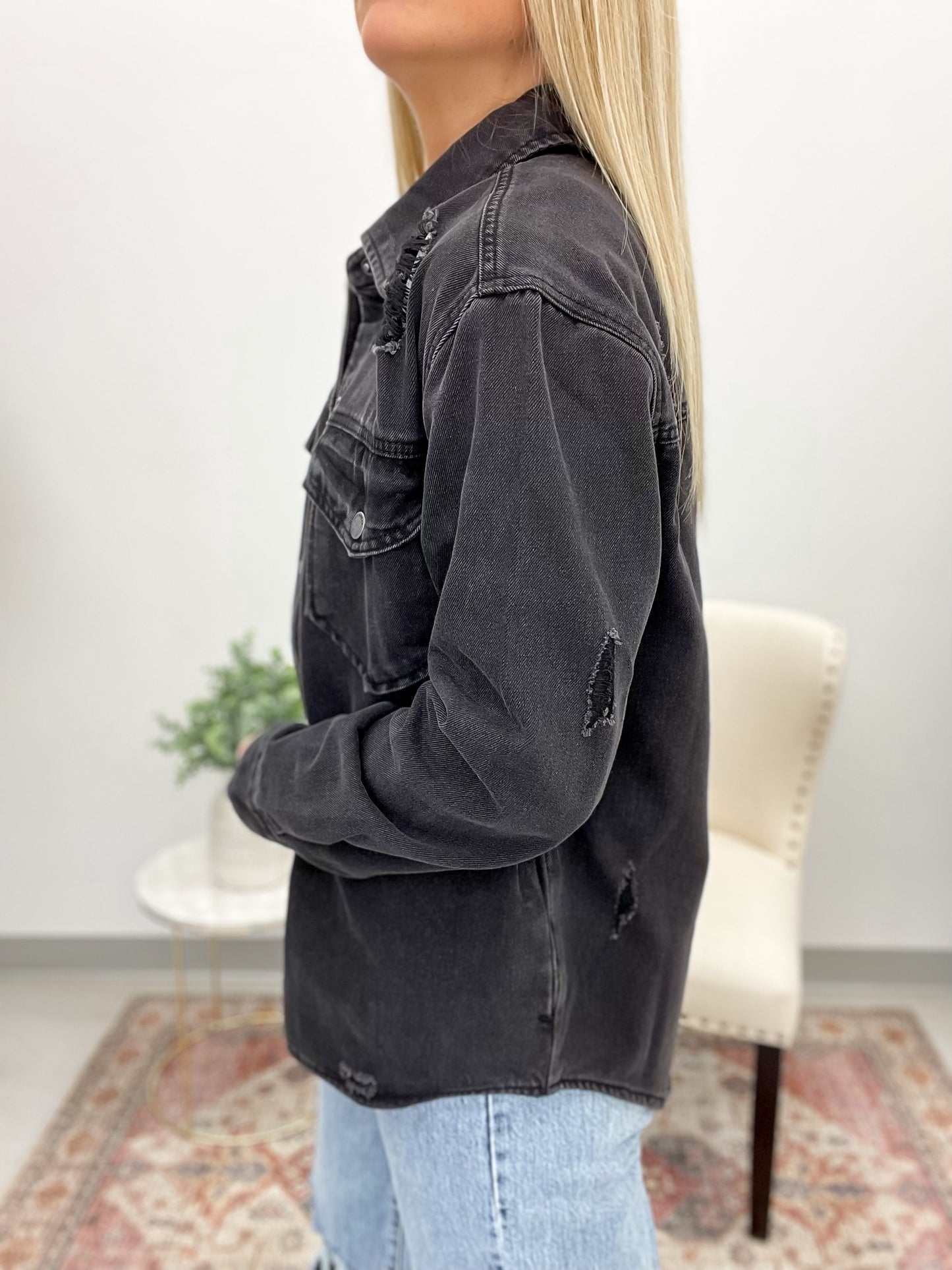 What We Started Faded Denim Jacket Black