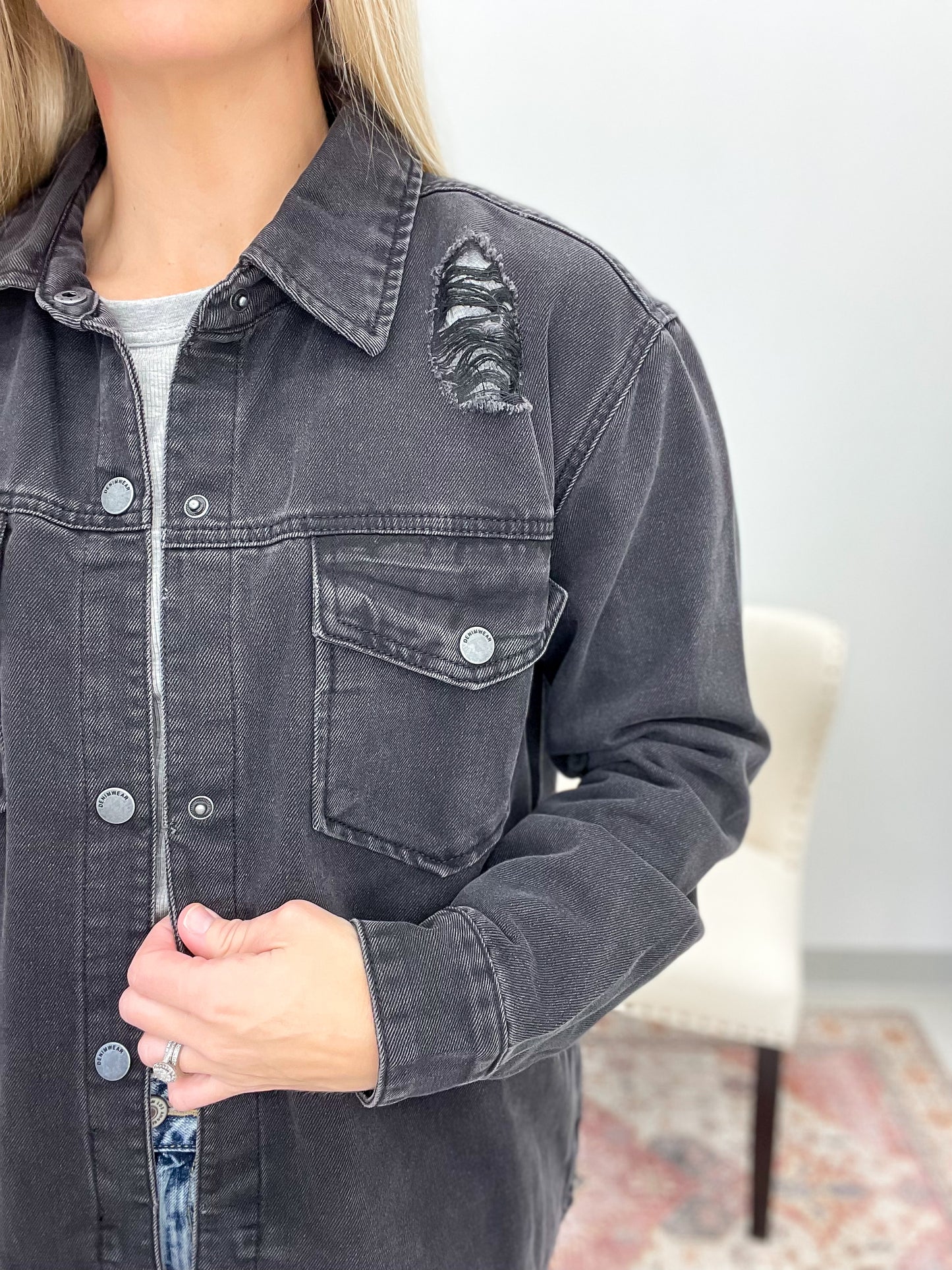 What We Started Faded Denim Jacket Black