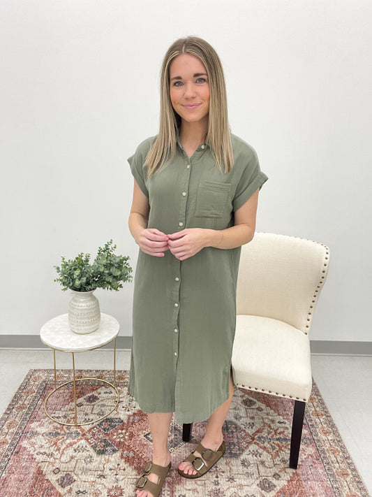 The Laira Dress Olive