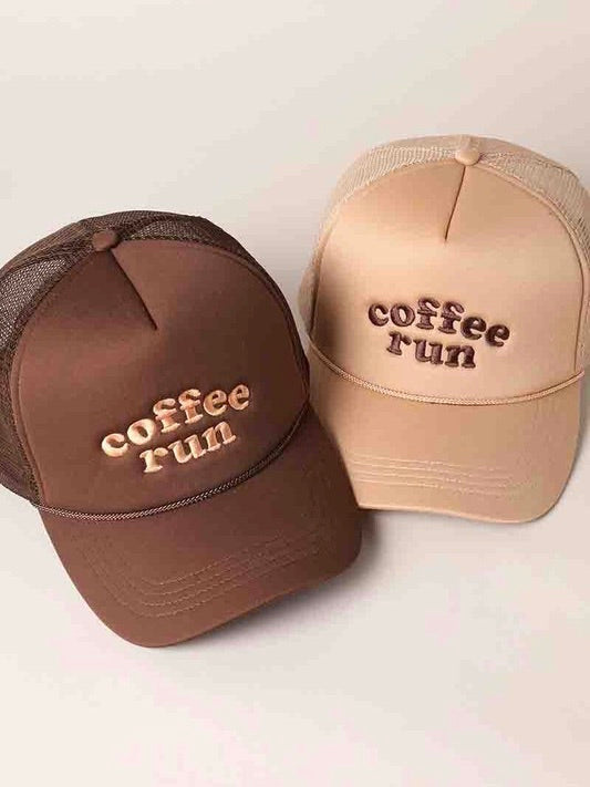 Coffee Run Trucker Hat Brown