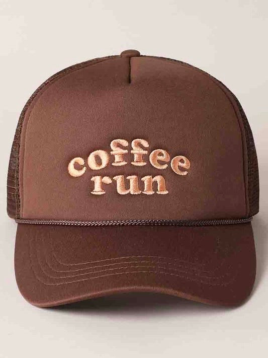 Coffee Run Trucker Hat Brown