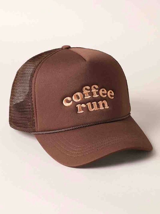 Coffee Run Trucker Hat Brown