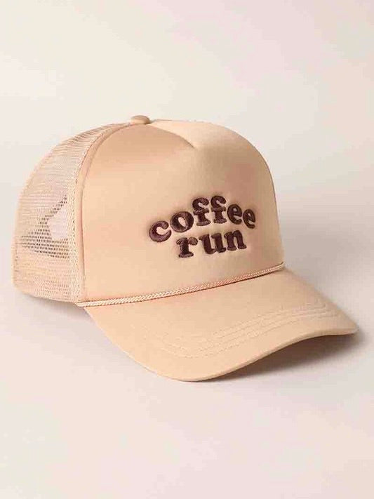 Coffee Run Trucker Hat Latte