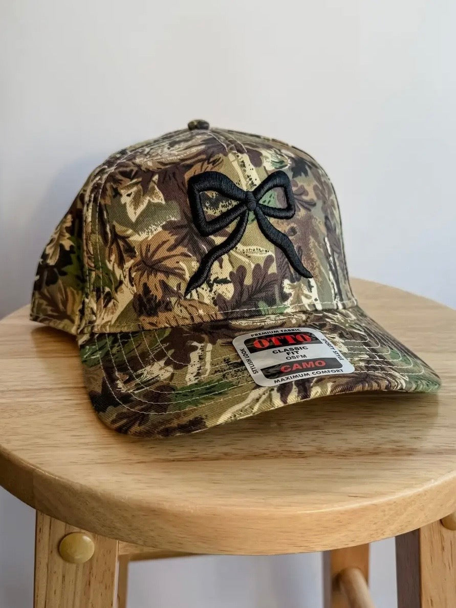 Bow Camouflage Embroidered Hat