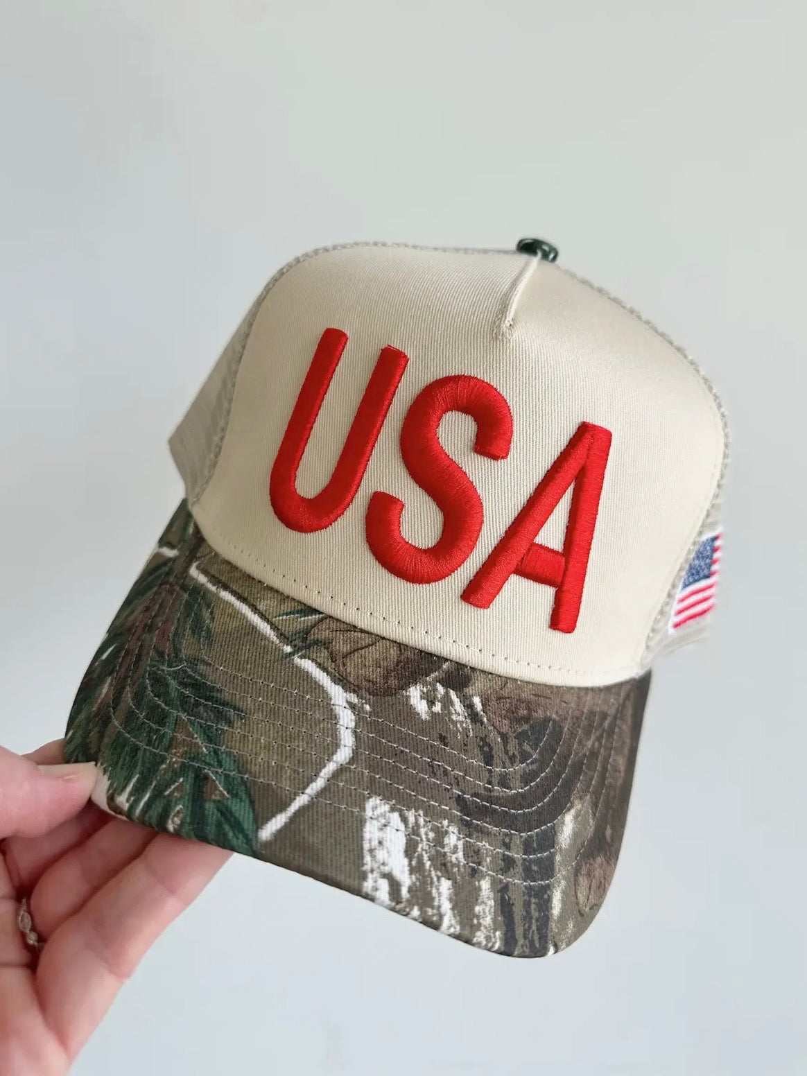 USA Vintage Camo Brim Hat