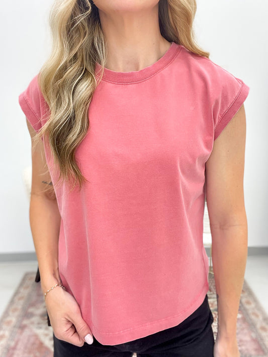 The Juno Top Slate Rose