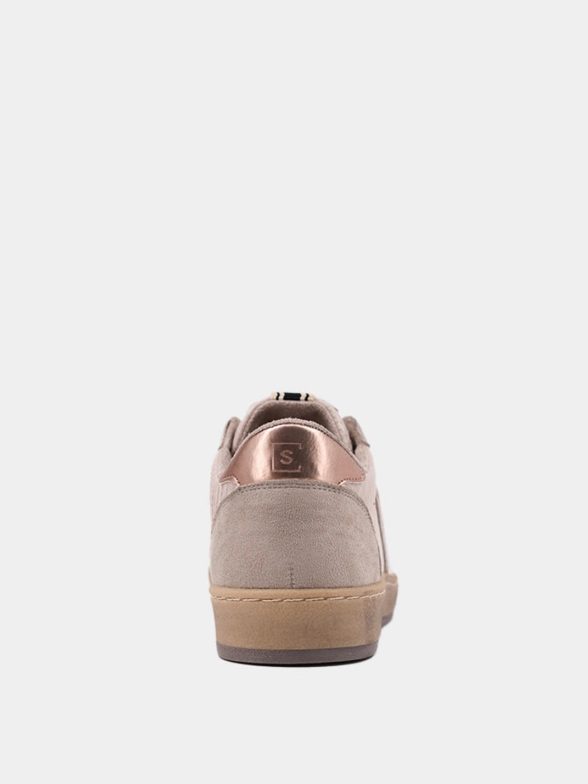 The Salma Beige Snake Sneakers