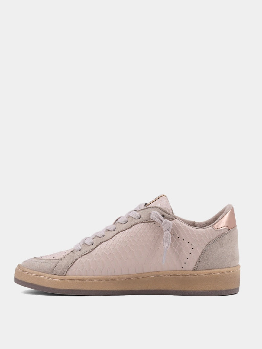 The Salma Beige Snake Sneakers