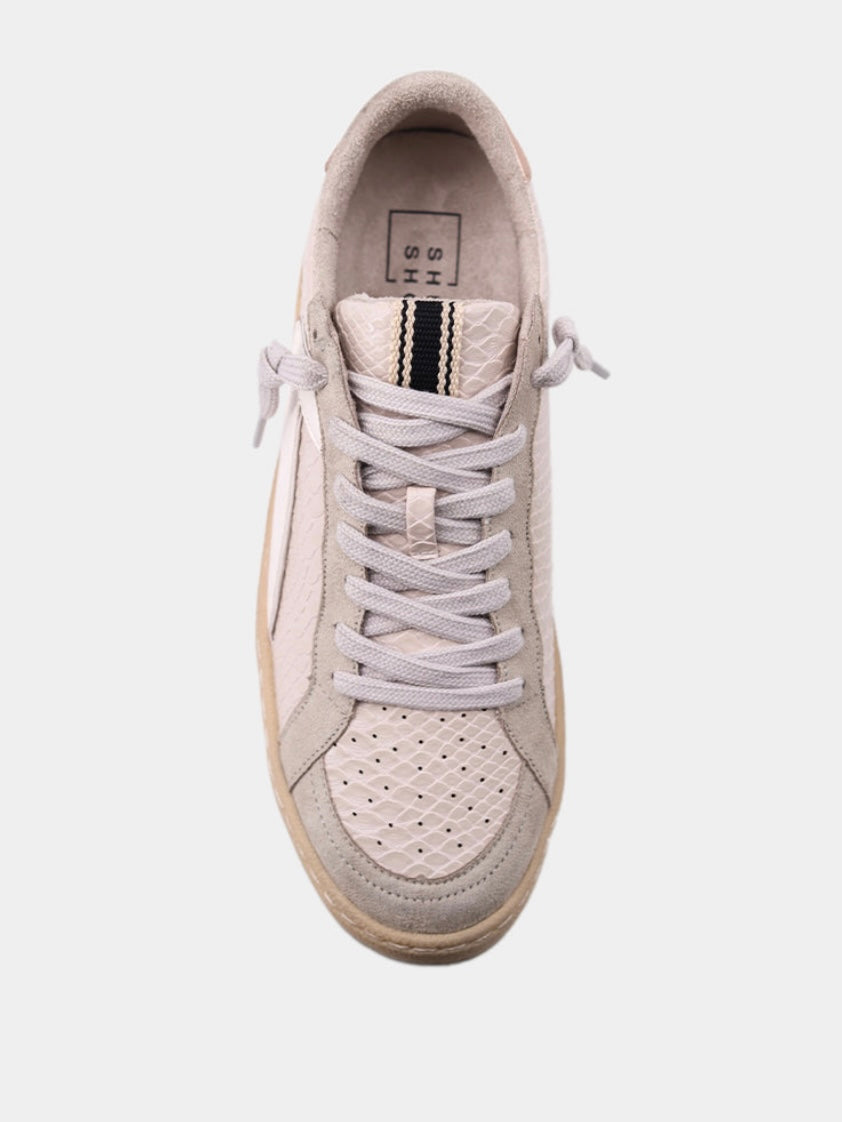 The Salma Beige Snake Sneakers