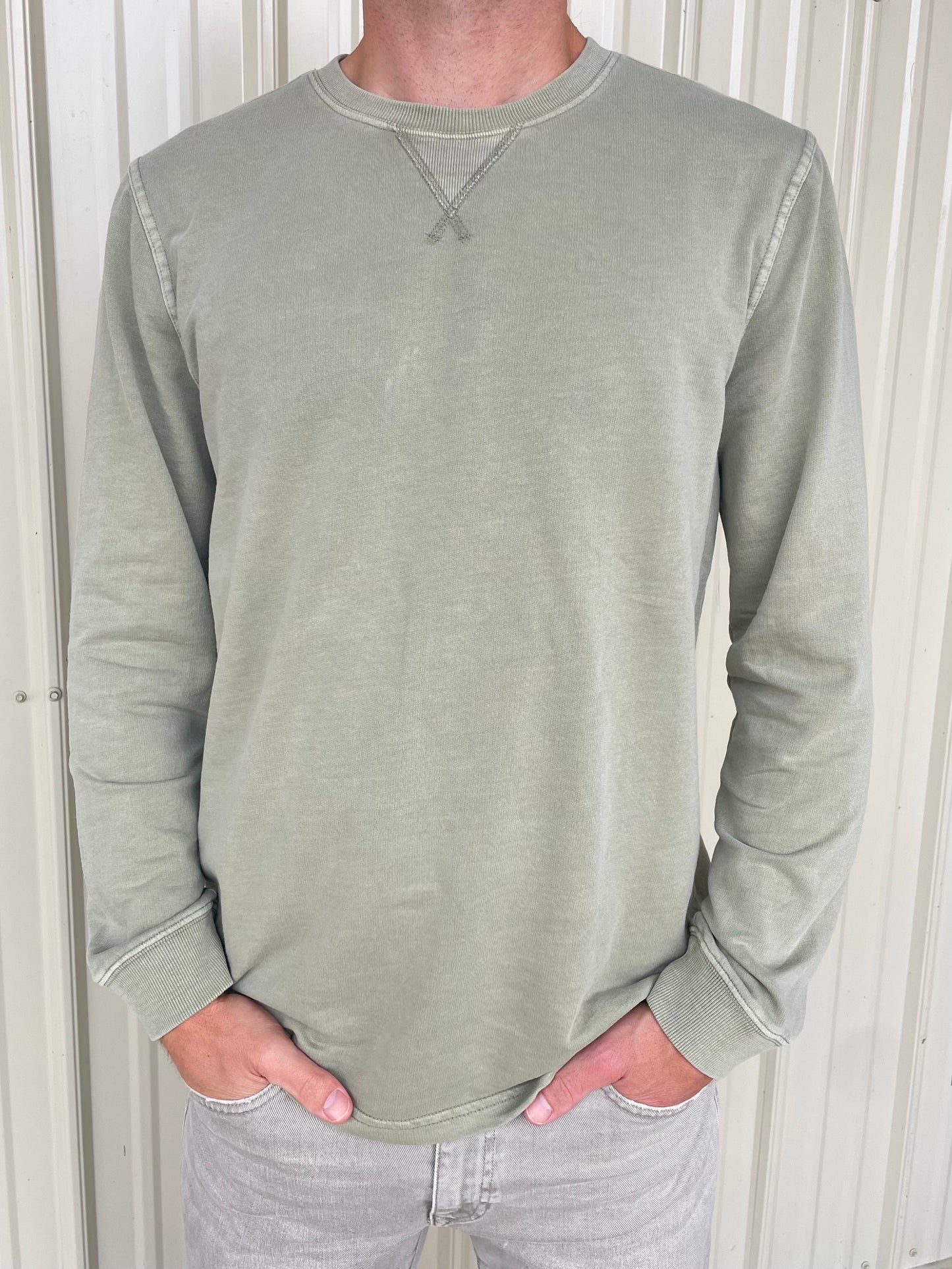 Hemsworth Long Sleeve Shirt Grey Sage