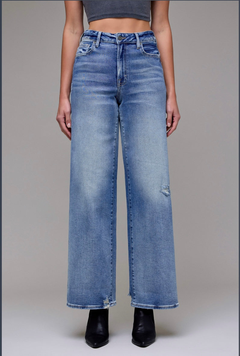 Hidden High Rise Nori Wide Leg Jeans Medium Wash