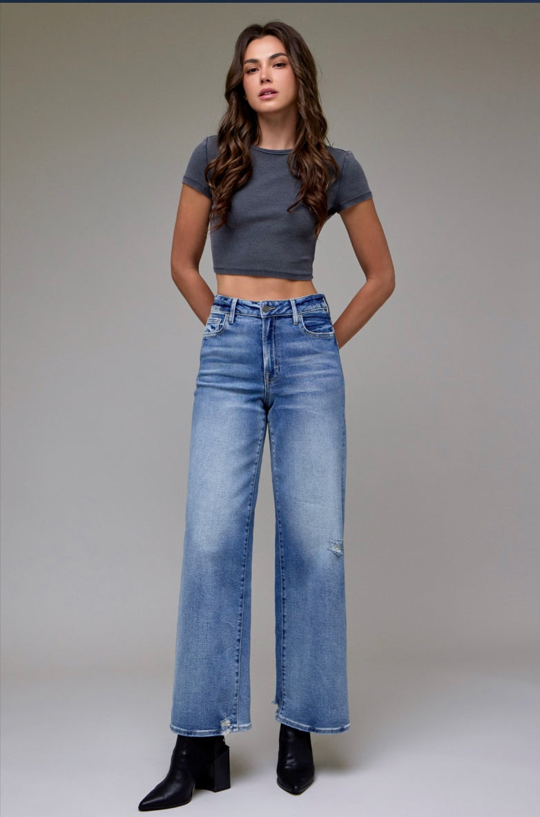 Hidden High Rise Nori Wide Leg Jeans Medium Wash