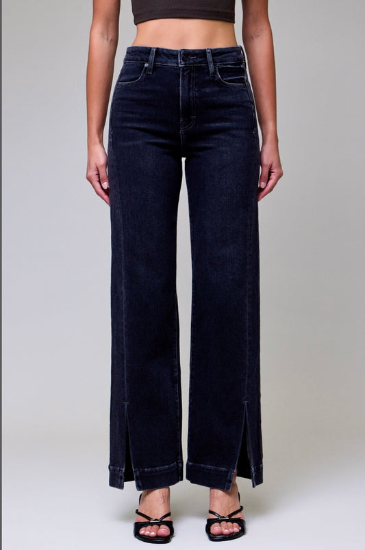 Hidden High Rise Ella Classic Straight Jeans Faded Black