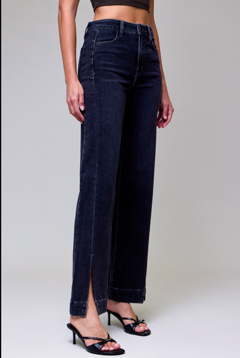 Hidden High Rise Ella Classic Straight Jeans Faded Black