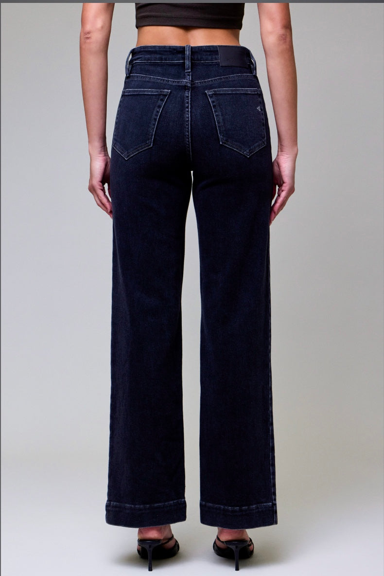 Hidden High Rise Ella Classic Straight Jeans Faded Black