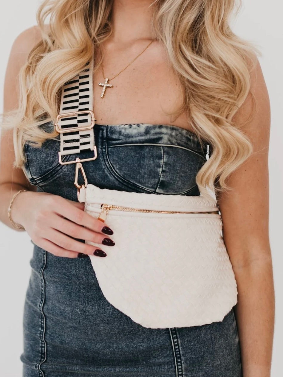 The Westlyn Woven Bum Bag Cream
