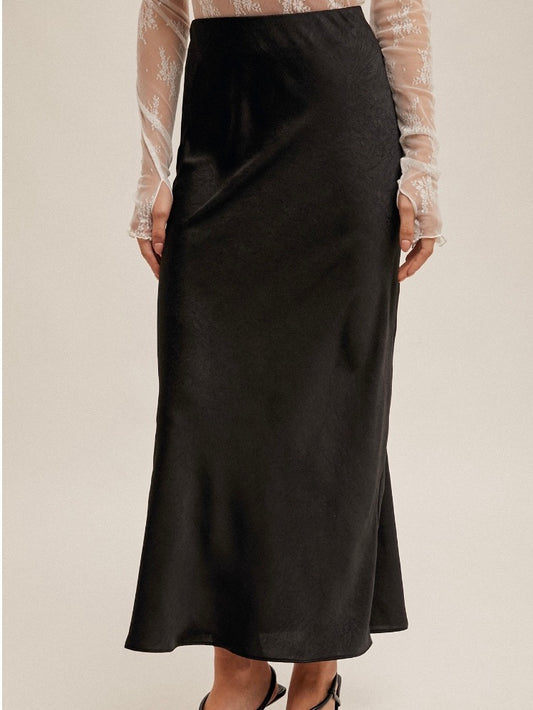 Sunday Best Crinkle Maxi Skirt Black