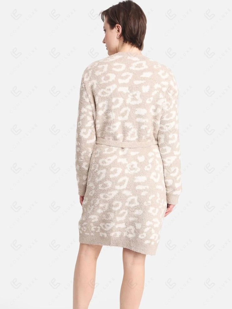 ComfyLuxe Leopard Print Mid-Length Robe - 4 Colors
