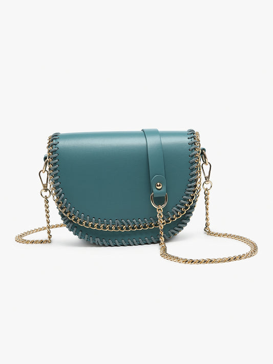 Istanbul Gold Chain Crossbody Ocean Blue