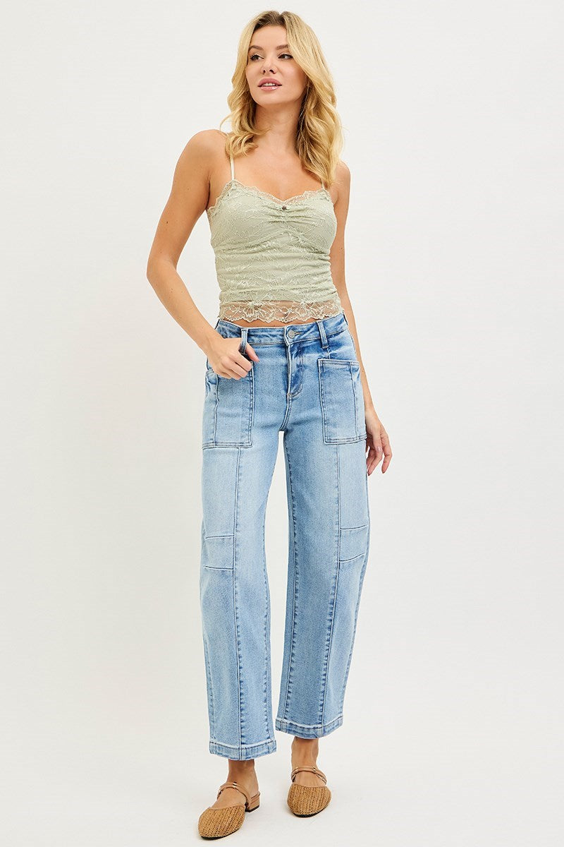 The Cody High Rise Ankle Boyfriend Jeans Light Wash