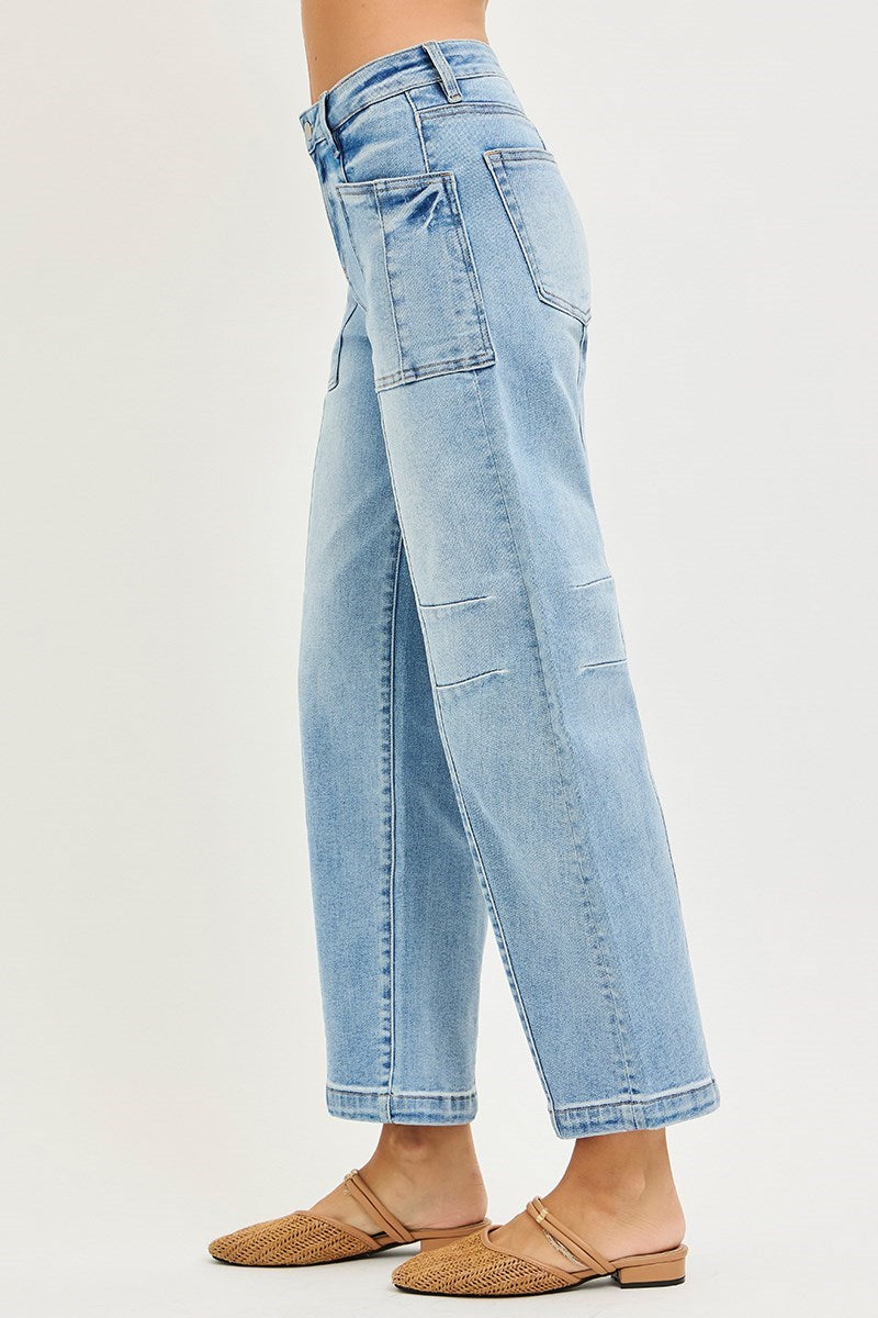 The Cody High Rise Ankle Boyfriend Jeans Light Wash