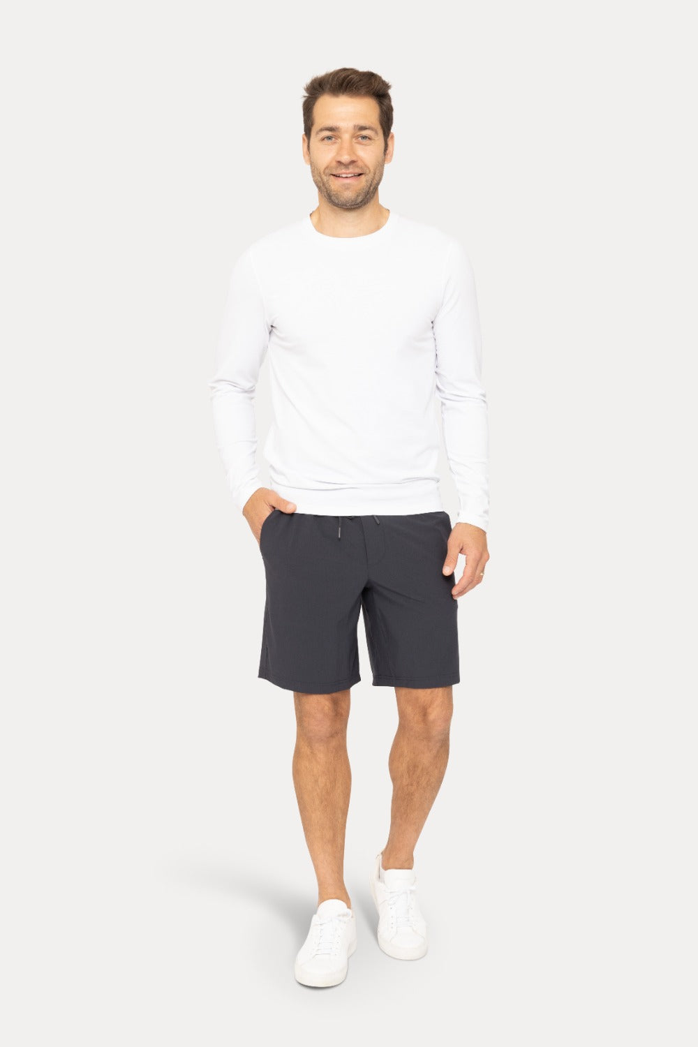 Men's Active Drawstring Shorts With Pockets Black